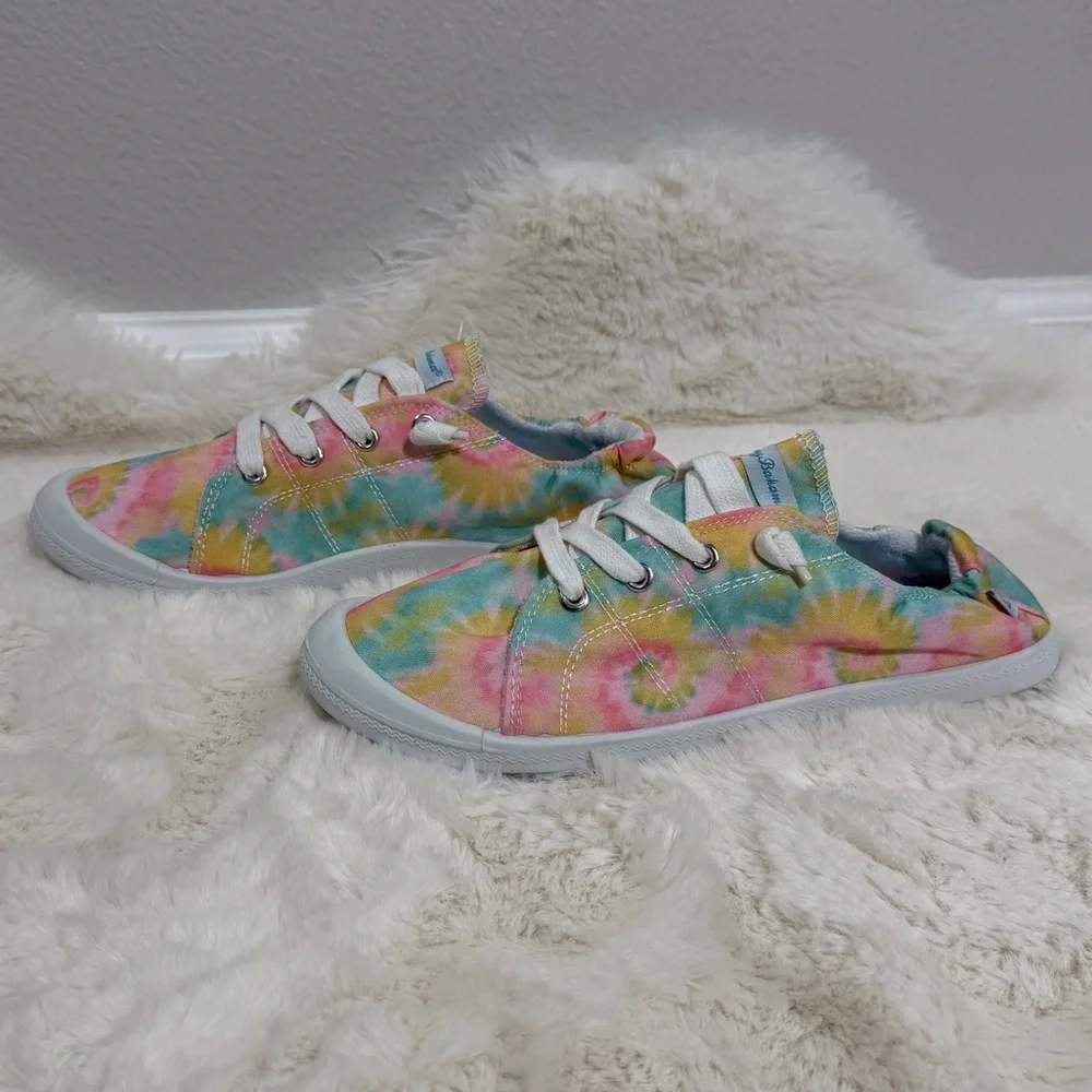 NWT Tommy Bahama Multicolor Tie Dye Shoes Slip On Sneakers, Size 10 - Picture 2 of 8